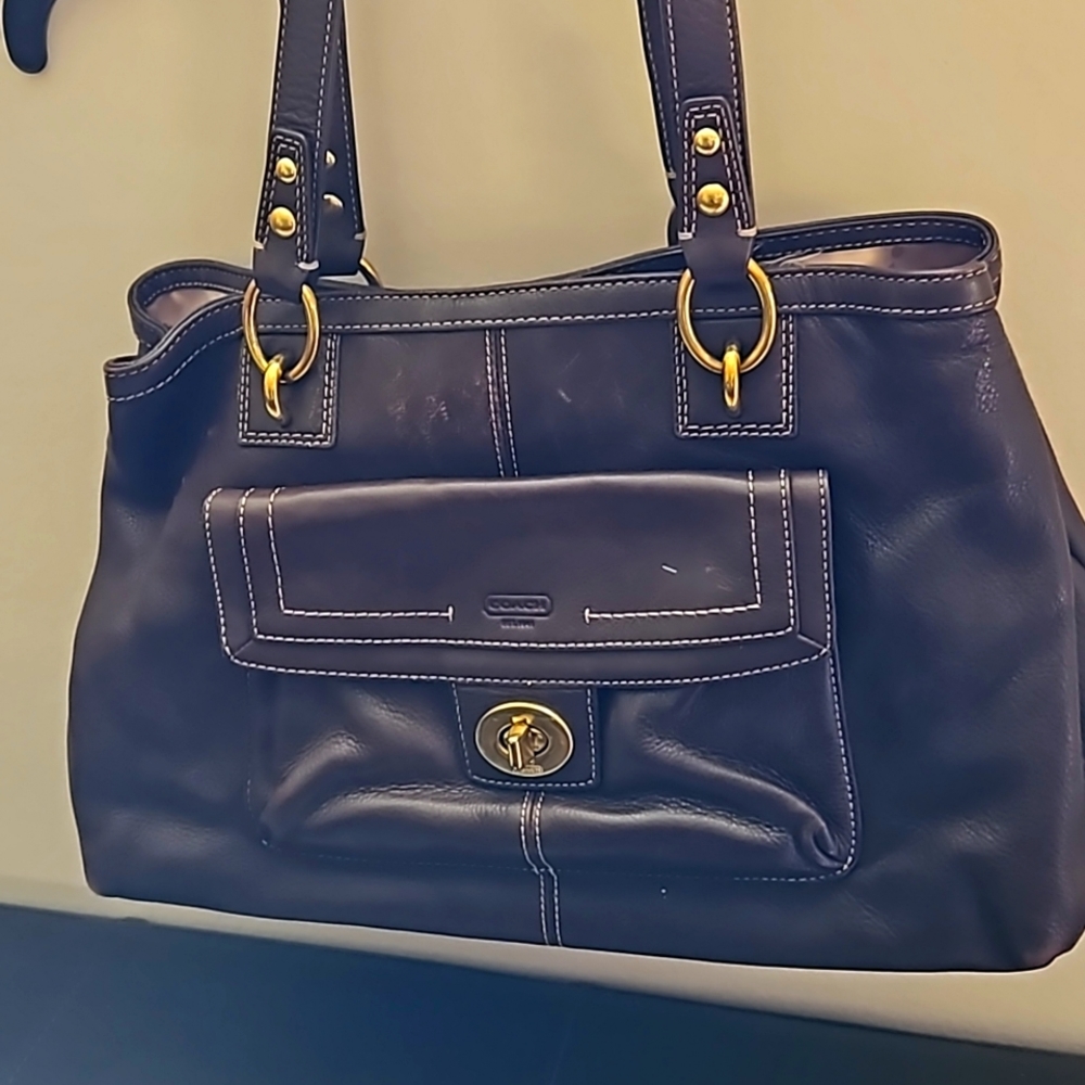 Brown coach leather purse